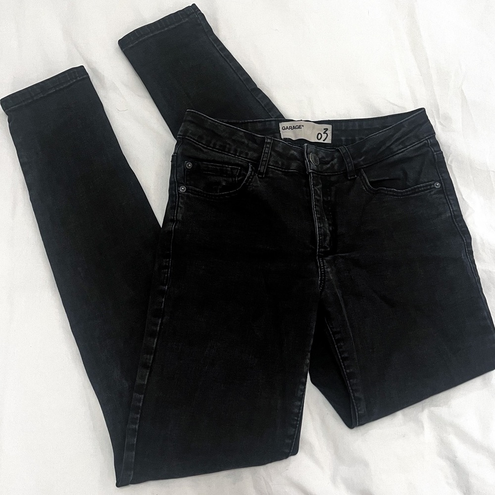Garage | Black Distressed Denim